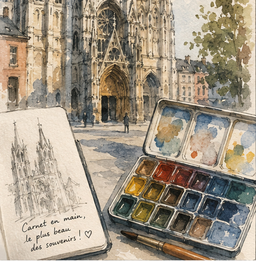 Dessiner Rouen en plein air